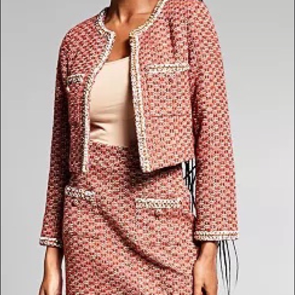 Jeannie Mai X INC Dionne Crop Drappy Tweed Jacket, Created for Macy's